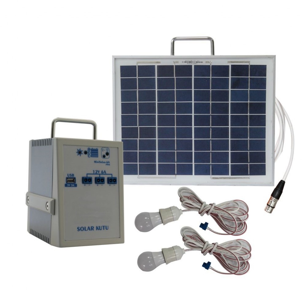 2 LAMBA VE TELEFON ŞARJI HAZIR SOLAR SET 20 WATT PANEL TAŞINABİLİR GÜNEŞ ENERJİLİ PAKET